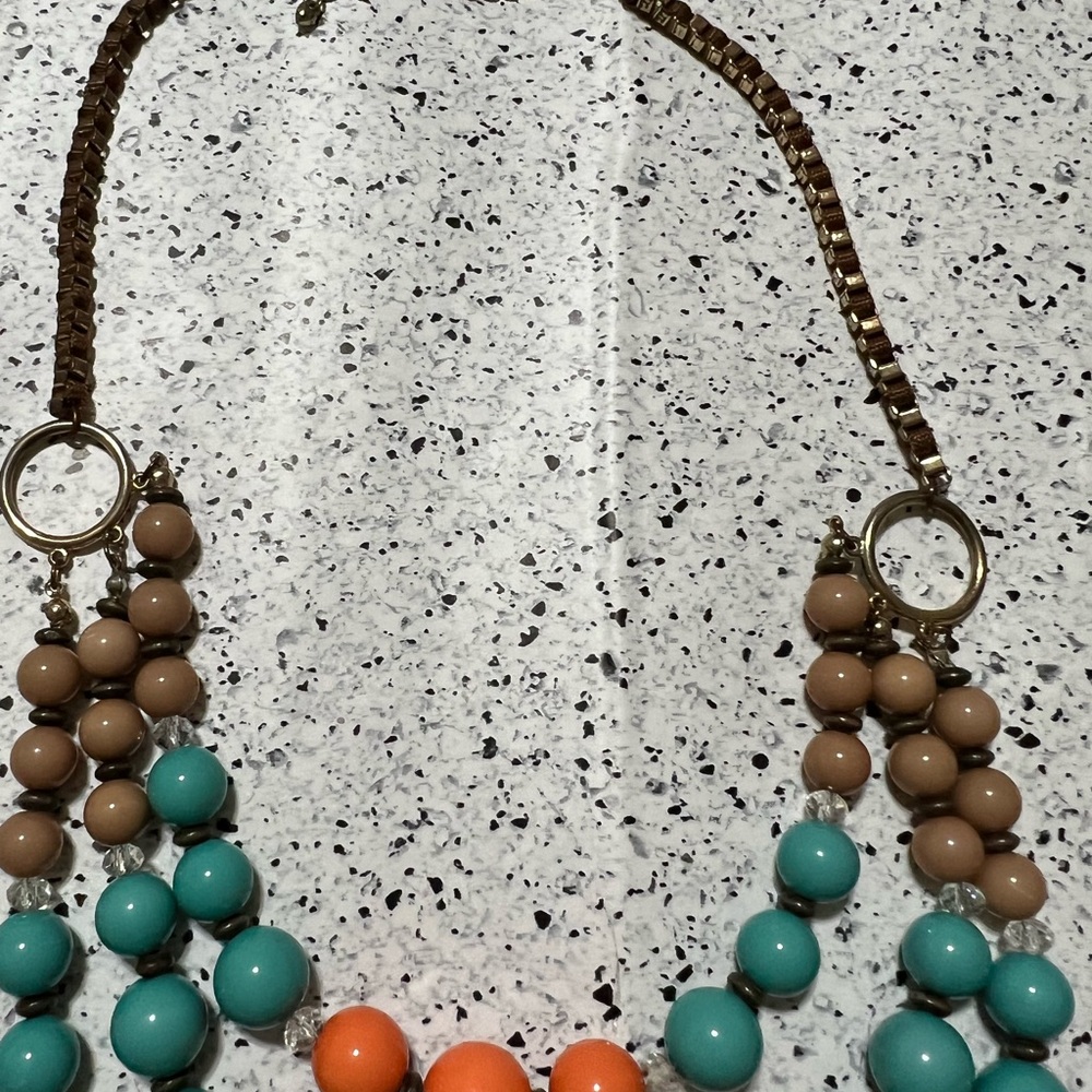 Beautiful Multicolor Multilayered Beaded Necklace - image 6